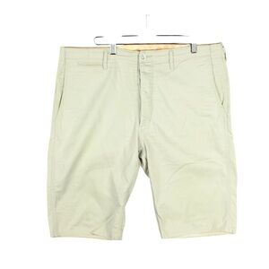 Visvim Chino Shorts Mens XL Waist 36 Inseam 12" Cream 100% Cotton Made In Japan